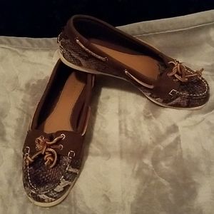 Snakeskin loafers